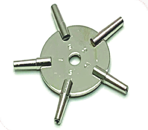 Five in One Pocket Nickel Clock Key