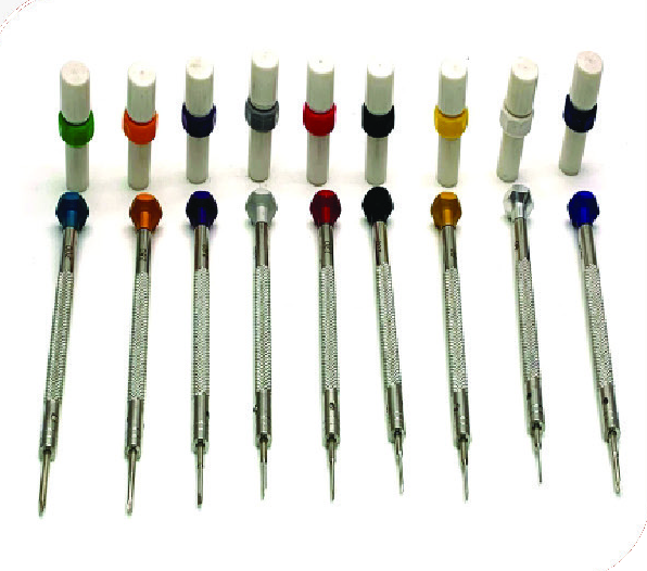 Nine Piece Screwdriver Set with Aluminium Caps