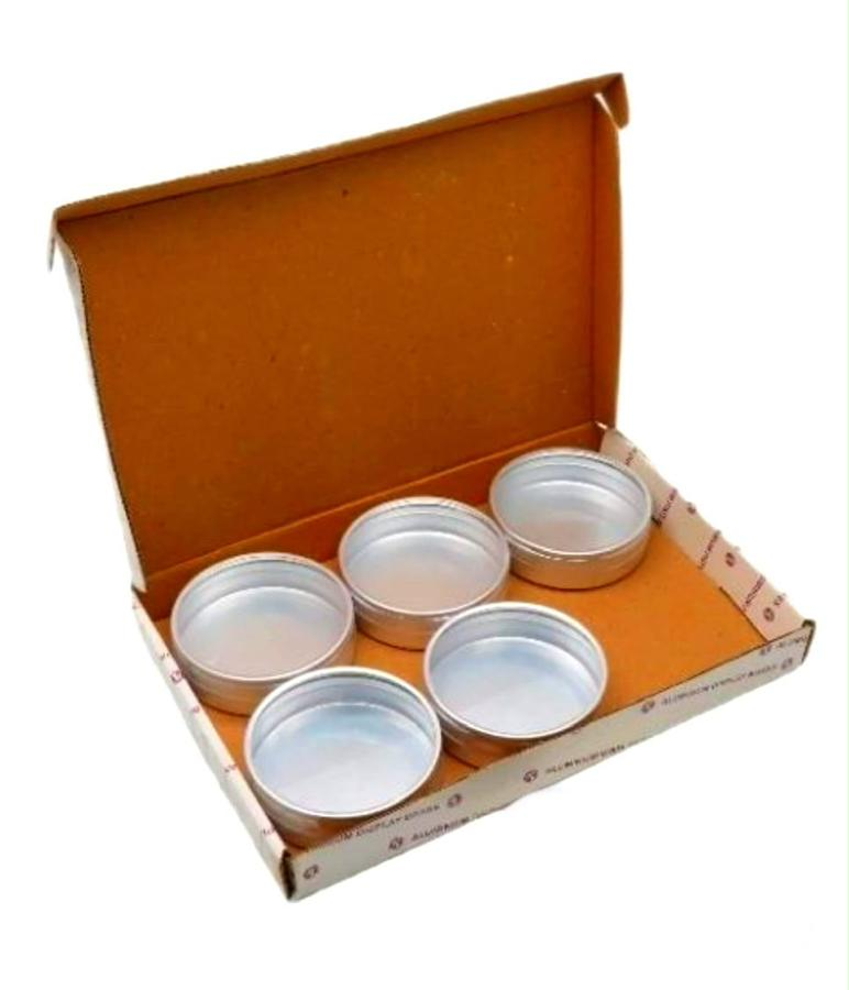 Boxed Aluminium Tin Set with 6 Containers Model 4A